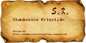 Stankovics Krisztián névjegykártya