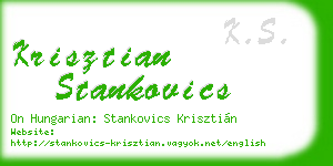 krisztian stankovics business card